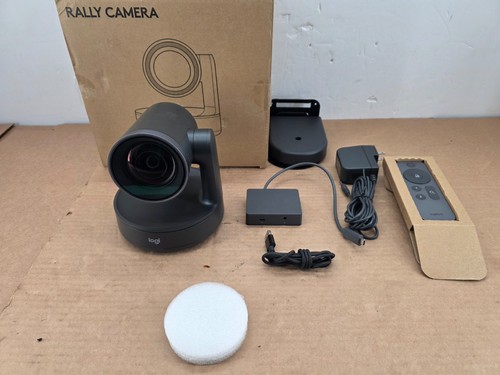 USED LOGITECH RALLY V-R0010 VIDEO CONFERENCING RALLY CAMERA +Remote +Mount +A/C