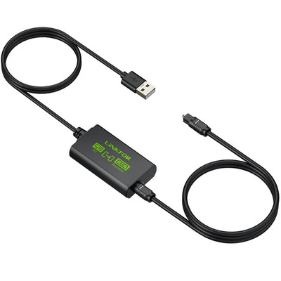 Linkfor USB Zu Optischer Audio Adapter, USB a Auf TOSLINK SPDIF Digital Konverte