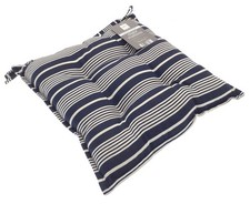Nautical Seat Pad Chair Cushion Outdoor Tie on Garden Dining Furniture Patio New