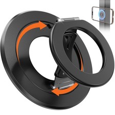 WANTUSSLIN Magnetic Phone Ring Holder for MagSafe, Dual-Sided Black