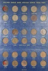 1857-1909 FLYING EAGLE INDIAN HEAD CENT 57-COIN SET IN WHITMAN ALBUM +SOME KEYS