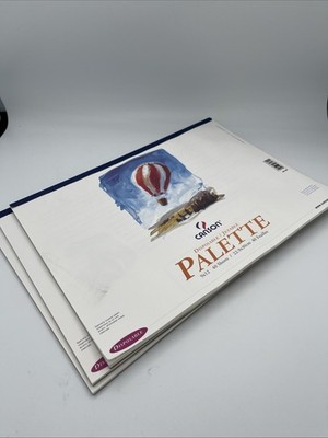 Lot Of 3 Canson Disposable Paint Palette Pad Treated Paper 40 Sheets 9 x 12