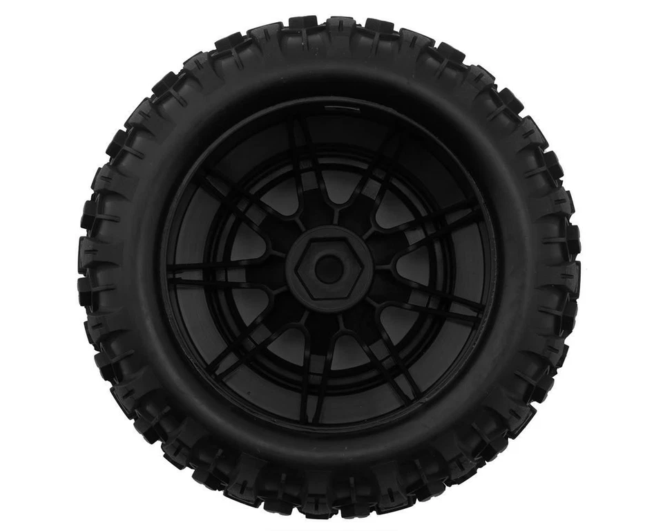 Traxxas Black & Satin Rear Wheels w/ Sledgehammer Tires Set of 2 (10770-STBLK) - Image 3 of 4