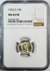 1925 D Mercury Dime NGC MS-64 FB Full Bands