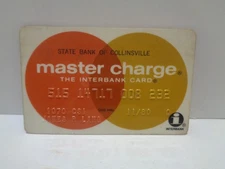 Vintage 1980 State Bank of Collinsville "Master Charge" Credit Card.