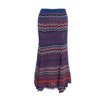 Sandro Paris Rock Multicolour Knit Long Skirt J30336E Gr. 0 Xs Damen Strickrock