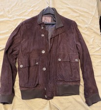 Burberry London Giacca Bomber Uomo Marrone Scamosciato Taglia M