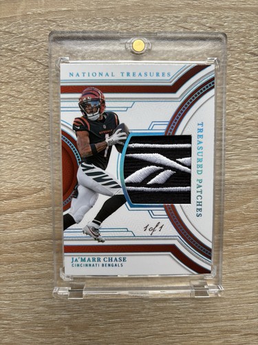 2023 National Treasures Ja'Marr Chase Treasured Patches 1/1 Platinum Patch