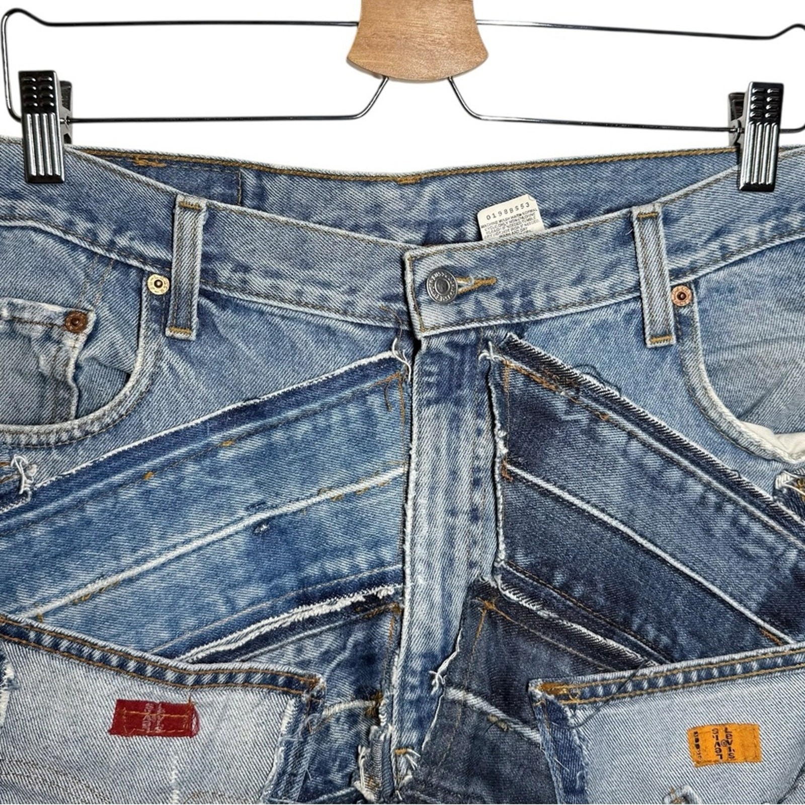 Levi’s Rare Patchwork Reworked Funky Unique Vinta… - image 4