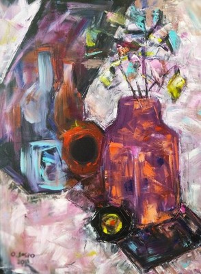 art 564 OD original painting oil on canvas Still life 80x60 cm realizm modern