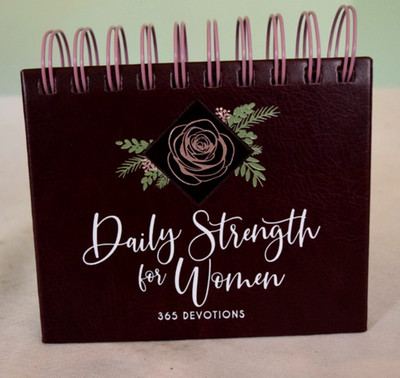 Daily Strength for Women Calendar 365 Devotions Spiral Embossed Leather Bound