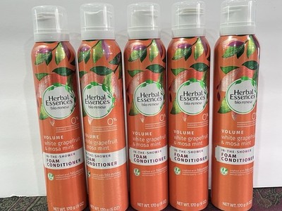 5 Herbal Essence BioRenew white grapefruit/mosa mint In Shower Foam Conditioner