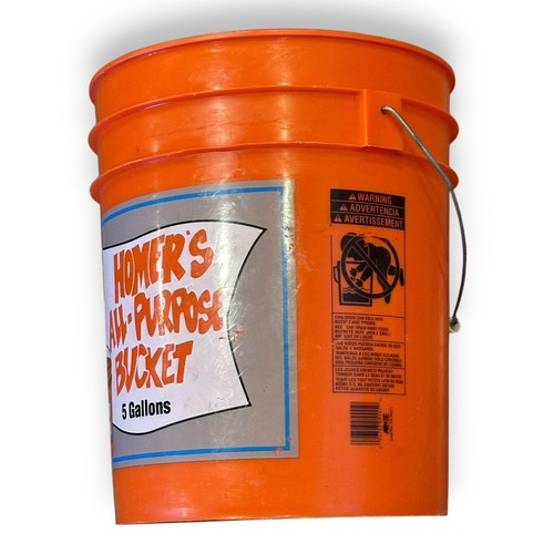 Homer's All Purpose Bucket Let’s Do This 5 Gallon Home Depot Utility Orange USA - Picture 5 of 15
