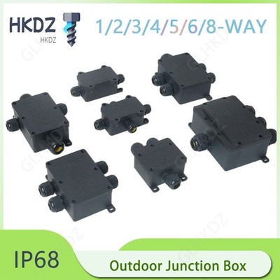 OUTDOOR JUNCTION BOX WATERPROOF IP68 ELECTRICAL CABLE CONNECTOR CASE 2 3 4 5 WAY