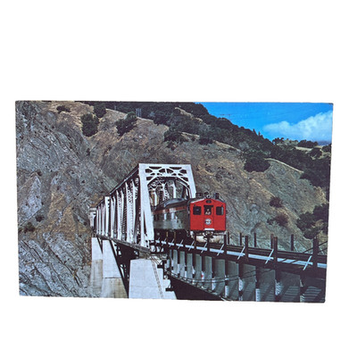 Postkarte Eisenbahn Zug US Northwestern Pacific RR Car MW10 Eureka Ansichtskarte