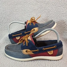 SPERRY Top Sider Womens 8 Koifish 2 Eye Boat Shoe Corduroy Blue