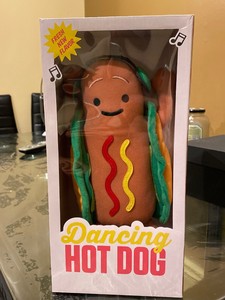 dancing hot dog plush