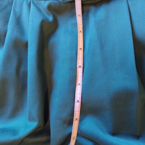 Vintage David Brooks LTD Womens Pants Petite Size 4 Pleated Wood Belt NWT Green - Picture 9 of 12