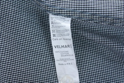 Moschino Mens Gingham Heart Long Sleeve Button Up Shirt Size 16/41 Cotton - Imagen 14 de 21