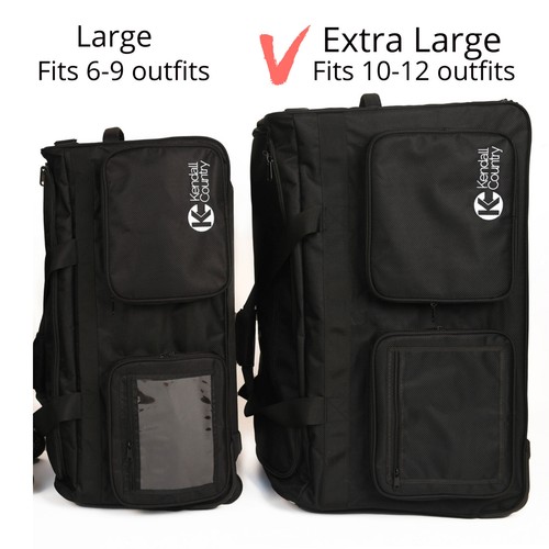 X-Large Kendall Country Rolling Dance Bag with Garment Rack, Black, OPEN BOX - Picture 4 of 10
