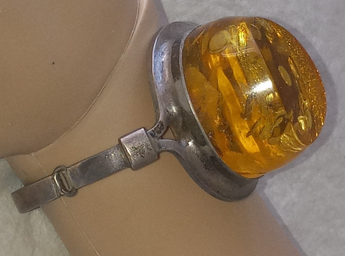 GORGEOUS! VINTAGE BALTIC HONEY GOLD AMBER CUFF BRACELET - Picture 3 of 17