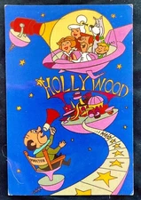 The JETSONS on Location in  HOLLYWOOD 1988  POSTCARD America's SPACE AGE FAMILY