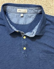 Peter Millar Shirt Mens XL Navy Blue Crown Soft Polo Golf