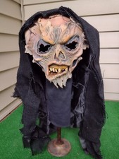 Imp Zombie Halloween Mask With Black Burlap Hood Creepy Scary Zagone Studios