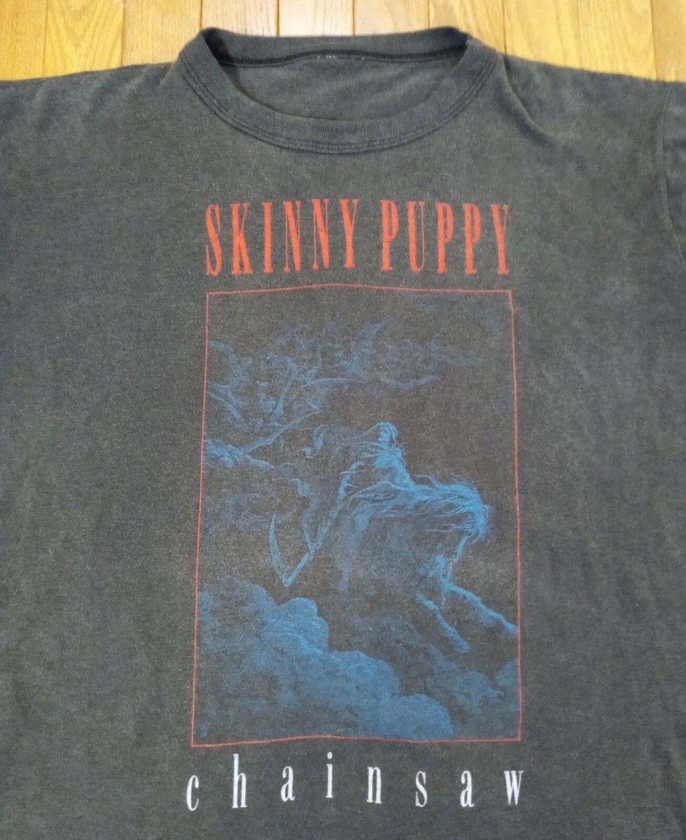 Vintage SKINNY PUPPY Shirt Concert Tour Chainsaw Goth Punk