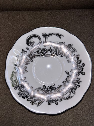 25th Anniversary Teacup & Saucer Enesco Imports - Picture 2 of 8