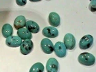 24 Gorgeous Genuine Natural Turquoise Cabs 7x5 mm Blue w/ Matrix