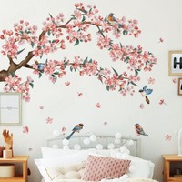 Wand Bild Wandtattoo Deko Aufkleber BlüTen Blumen Vogel Wohnzimmer Schlafzimmer