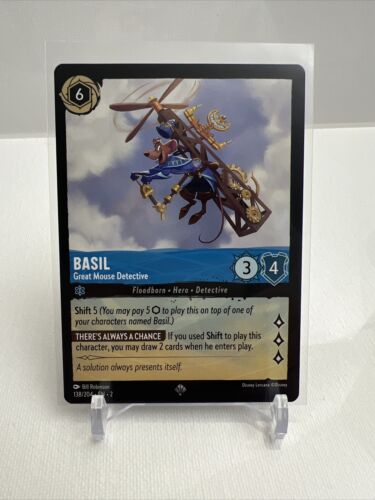 Basil, Great Mouse Detective - EN2 138 - NM - Disney Lorcana TCG - Picture 1 of 1