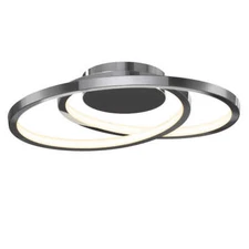Artika, Modern Dimmable LED Flushmount Chrome Ceiling Fixture  