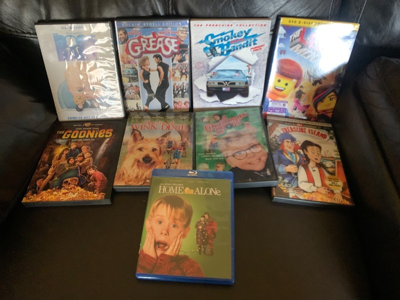DVD Movies: Grease Boss Baby Goonies Lego Home Alone Smokey & the Bandit, & MORE