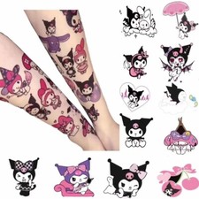 Temporary Body Arm Tattoos 30 Sheets Anime Sanrio KUROMI Heart Fake Stickers B