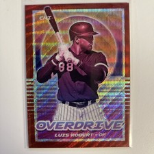 2021 Panini Chronicles Overdrive Ruby Wave Luis Robert 134/199 Chicago White Sox