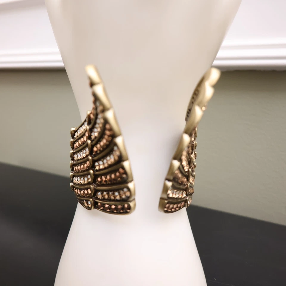 Pulsera Heidi Daus Heidi's Angels brazalete pavé cristales champán bronce Talla S/M Foto 3 de 4