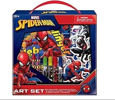 Marvel Avengers Spiderman Coloring Art Set for Kids with Stickers and Stampers