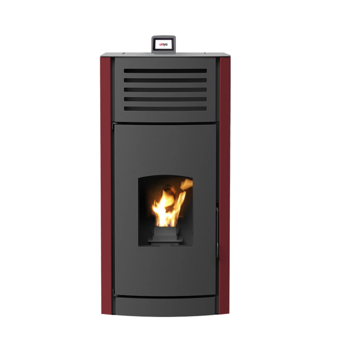 A Robin Wood Enya Aqua Pellet Stove Aquiferous 15kW Pelletkamin Heating Red  | eBay