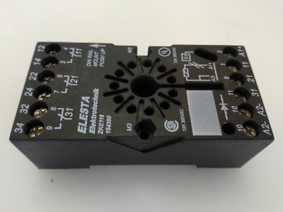 LOT 3 PCS] Elesta Elektrotechnik ZKE118 154380 Relay Socket 300