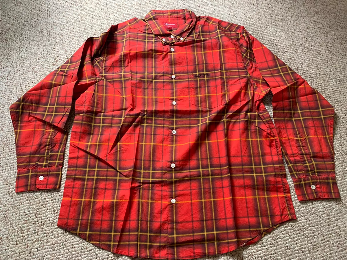 New Supreme Spray Tartan Shirt Spring/Summer 2021 Red Canadian Plaid