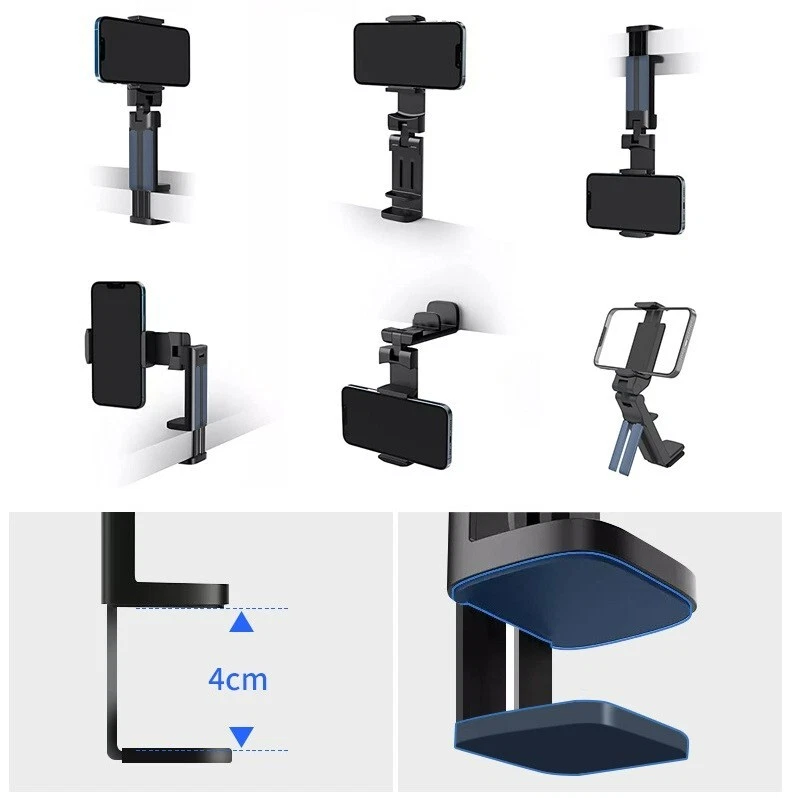 Manos Libres Multiescenario Abrazadera Portátil Plegable Teléfono Móvil Soporte de Escritorio Foto 4 de 4