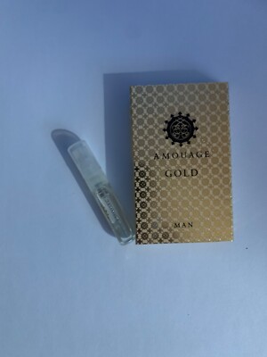 Amouage Gold  Men 0.06 oz. / 2 ml travel spray EDP sample vials