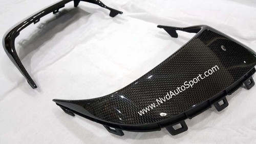 Porsche Cayenne 958.2 GTS Carbon Fiber Front Bumper Side Grille Frames - Picture 4 of 6