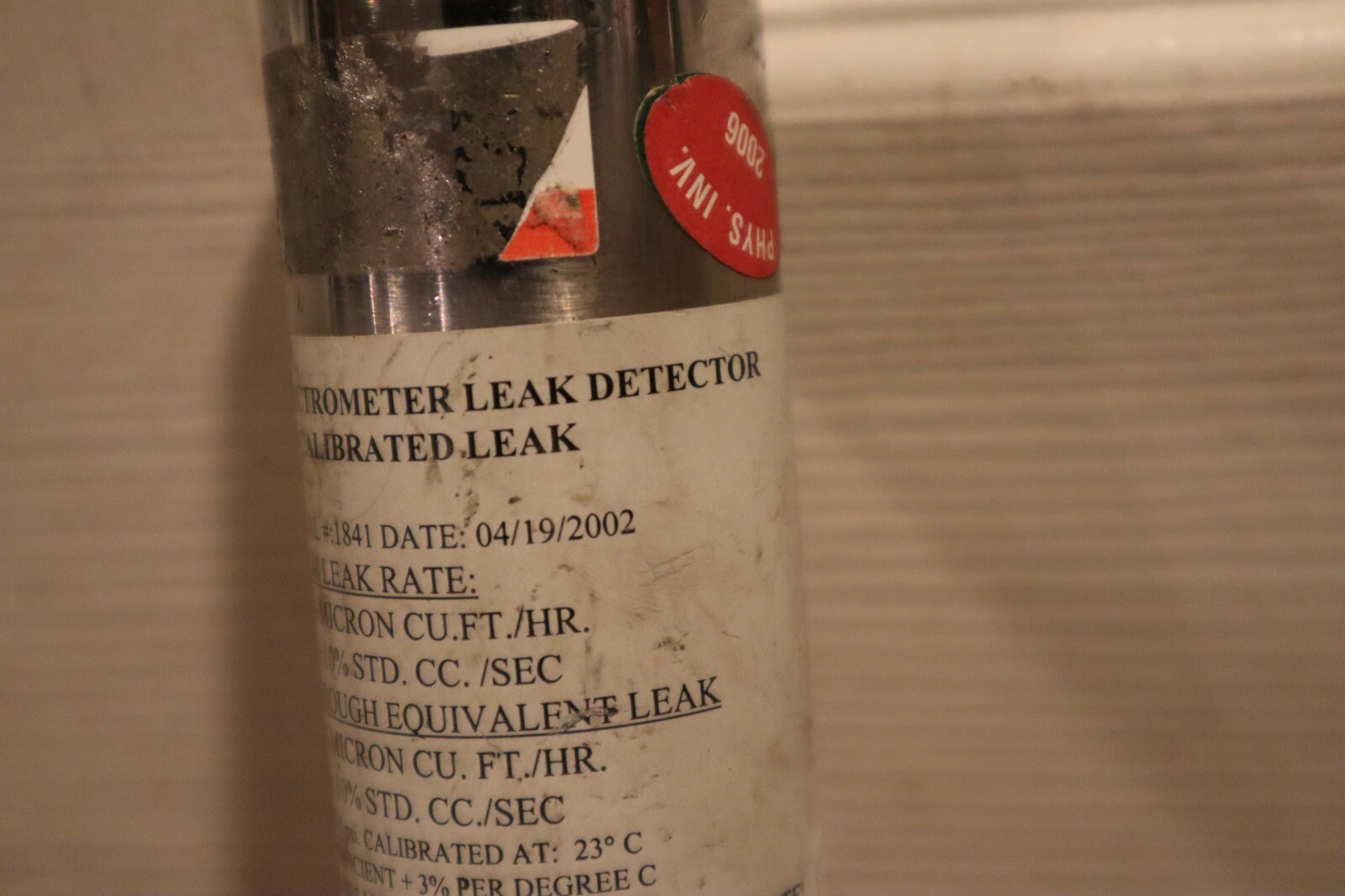 Vacuum Instrument SC5 Helium Mass Spectrometer Standard Leak Detector