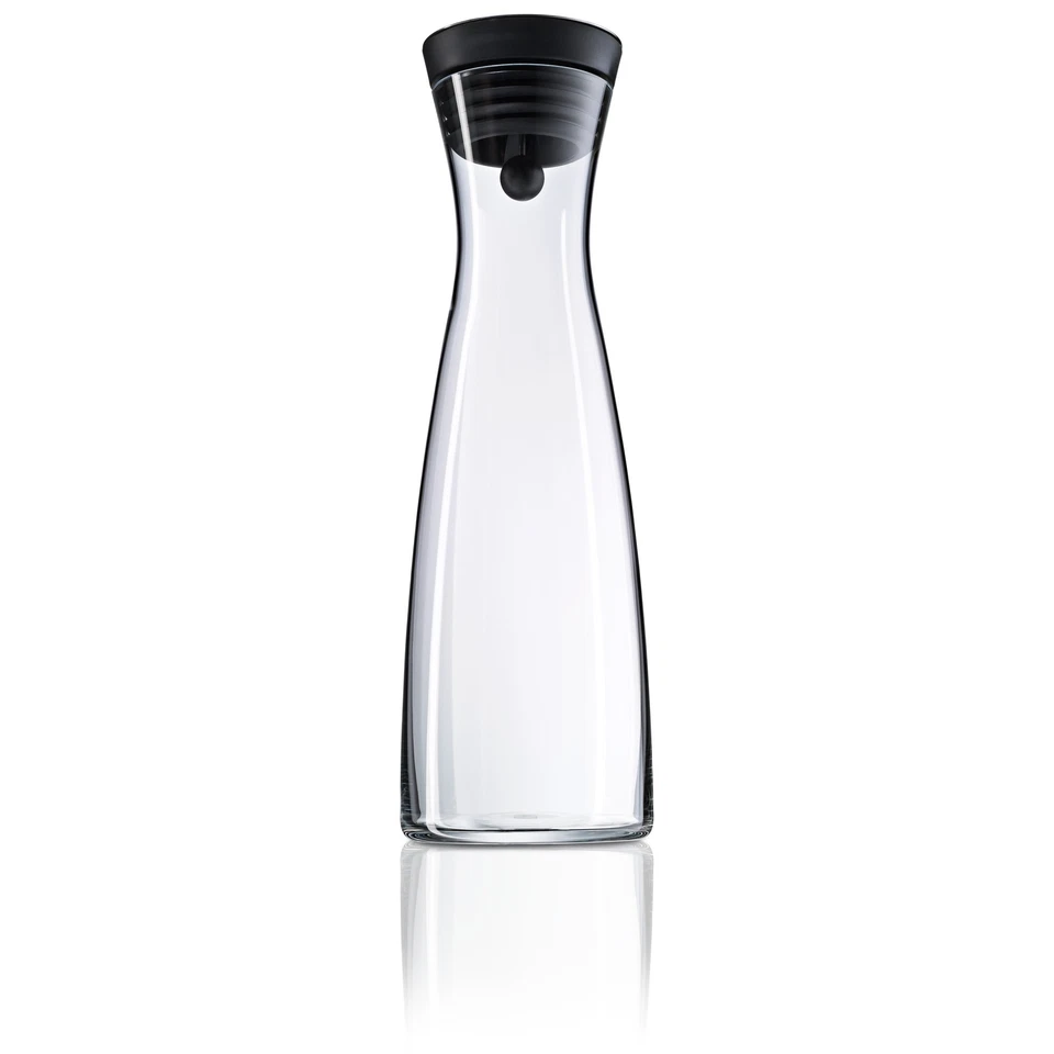WMF Wasserkaraffe Wasserkrug Glaskaraffe 1,5 l Basic schwarz Glas Edelstahl - Bild 2 von 4