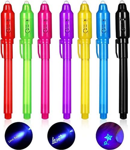 7Pcs Penna Inchiostro Invisibile, Penne Invisibili, Penna Magica per Sacchetti D - Foto 10 di 12