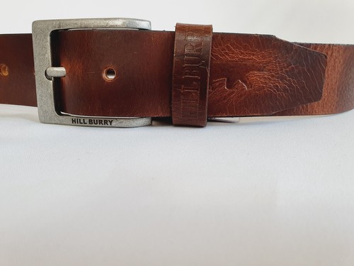 HILL BURRY Herren Gürtel echt Leder 4 cm Jeansgürtel Anzugsgürt Schwarz Braun - Bild 32 von 33