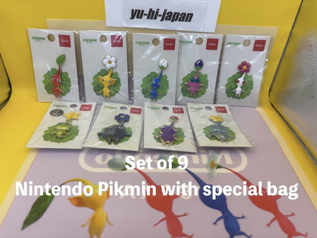 Nintendo Store Pikmin Pin Badge Complete Set of 9 Pikmin with